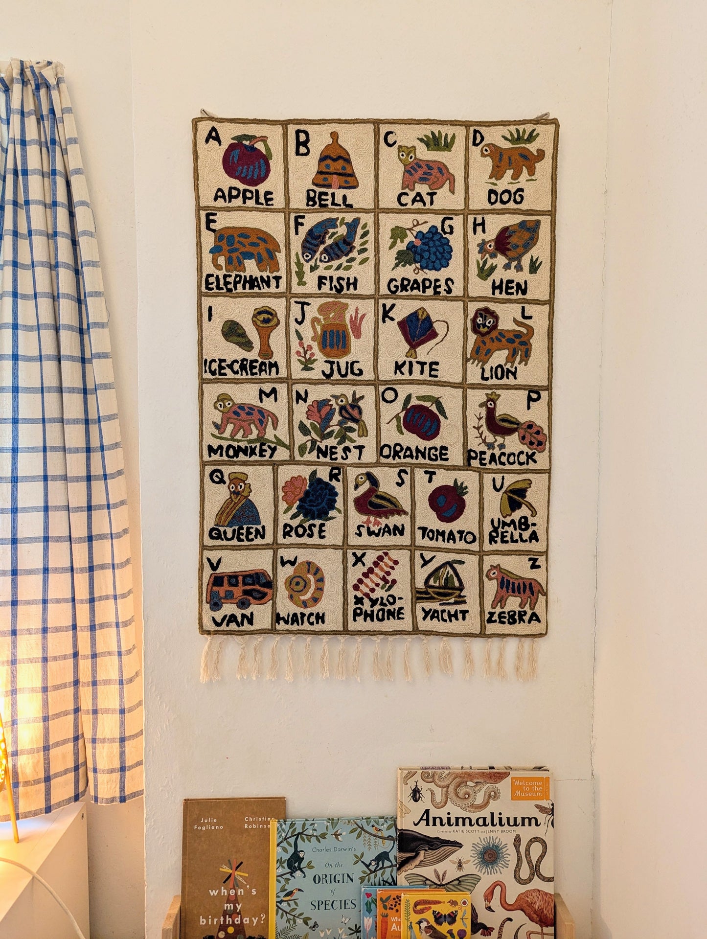 Tapestry Hand Crewel Embroidery ABC - 'Nila'
