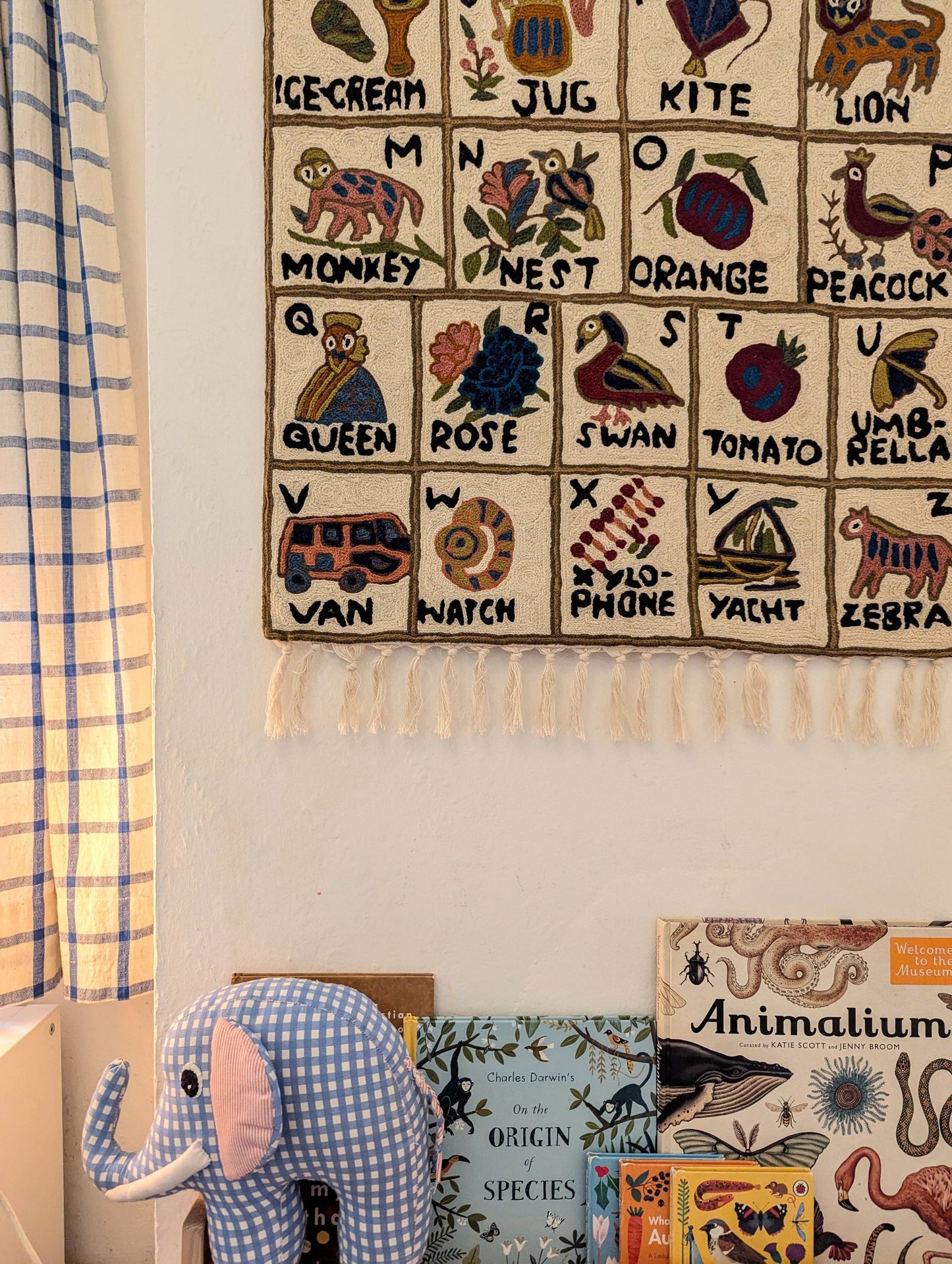 Tapestry Hand Crewel Embroidery ABC - 'Bhuri'