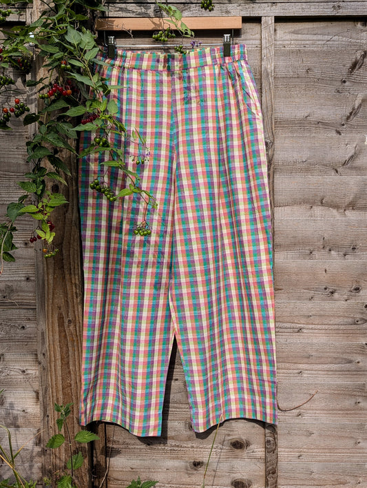 Women's Mala Trousers in Summer Berry Checks