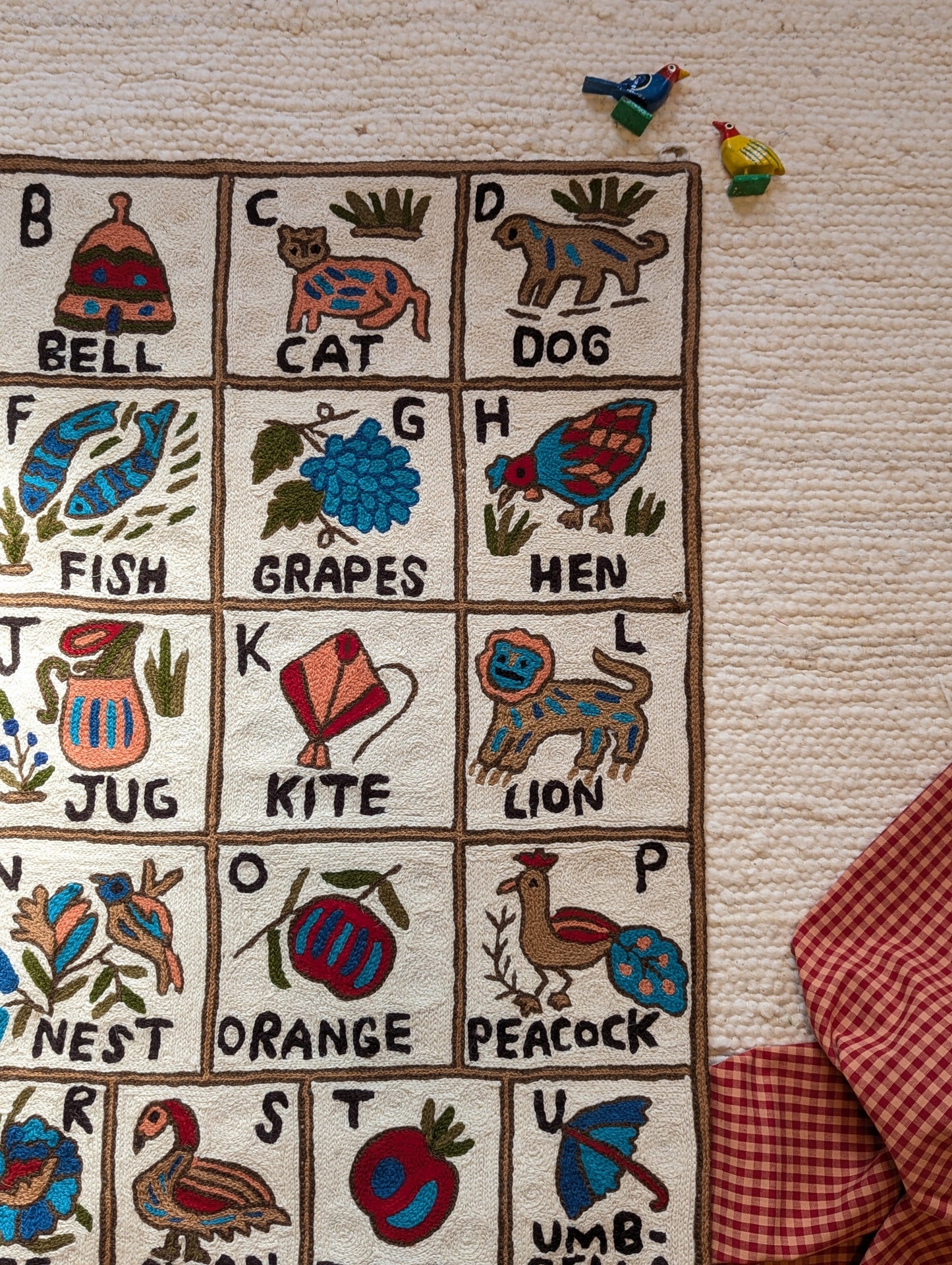 Tapestry Hand Crewel Embroidery ABC - 'Nila'