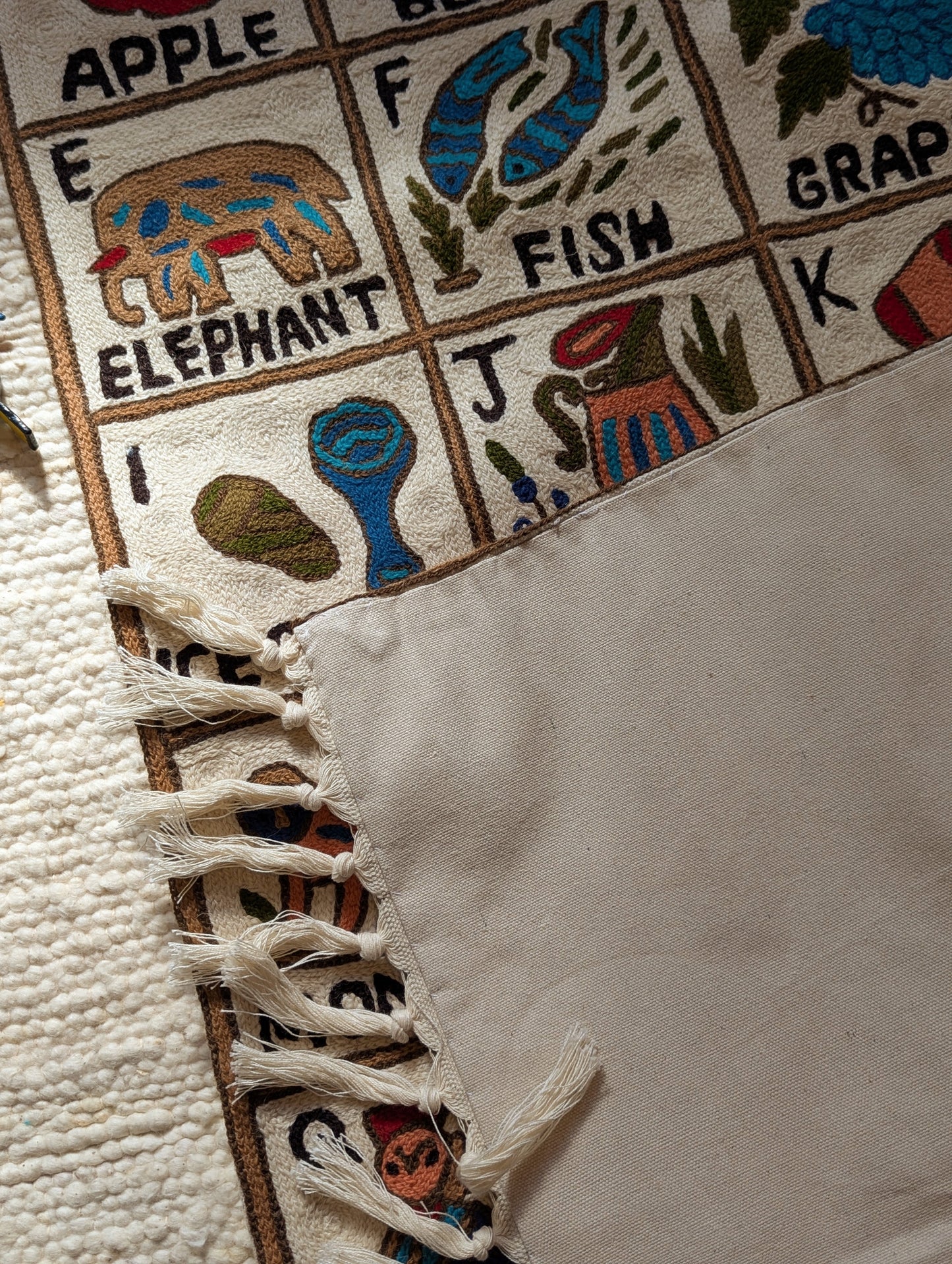 Tapestry Hand Crewel Embroidery ABC - 'Nila'