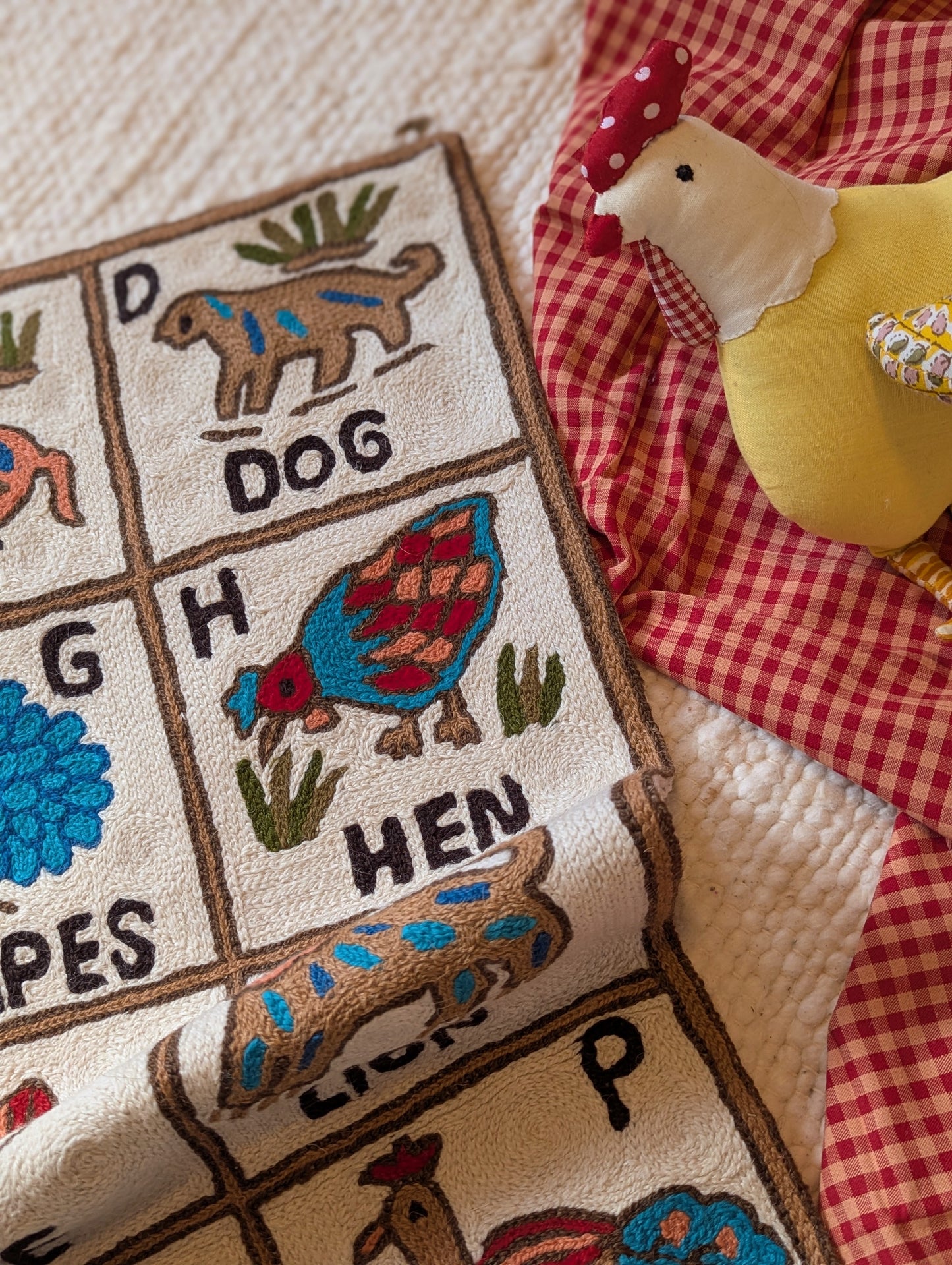 Tapestry Hand Crewel Embroidery ABC - 'Nila'
