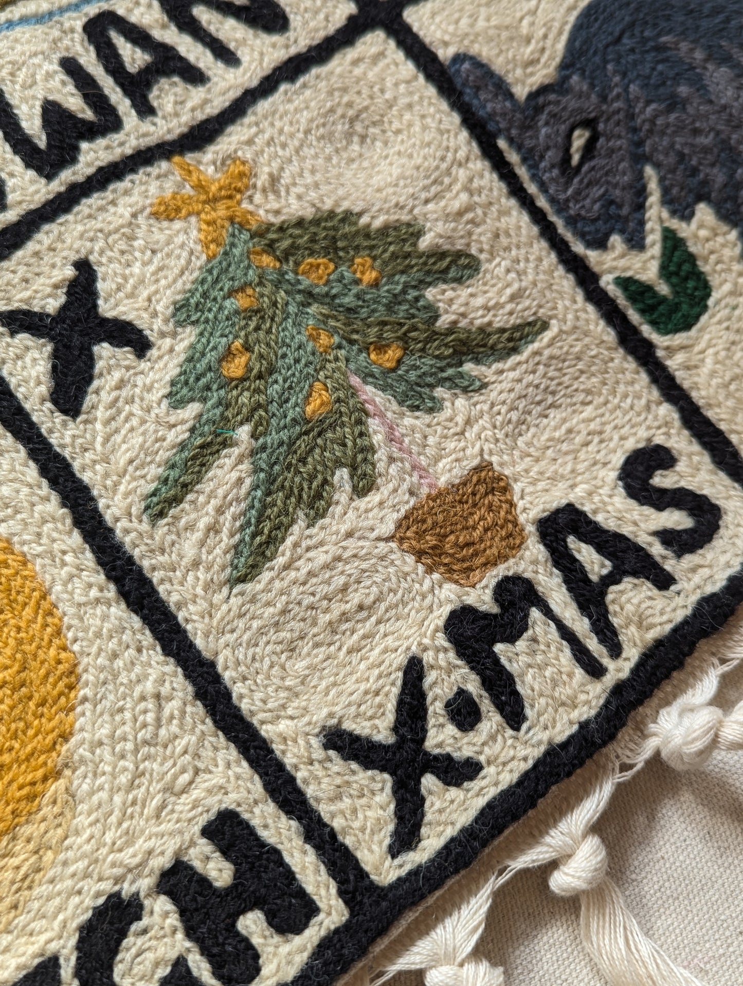 Tapestry Hand Crewel Embroidery ABC - 'Sunehri'