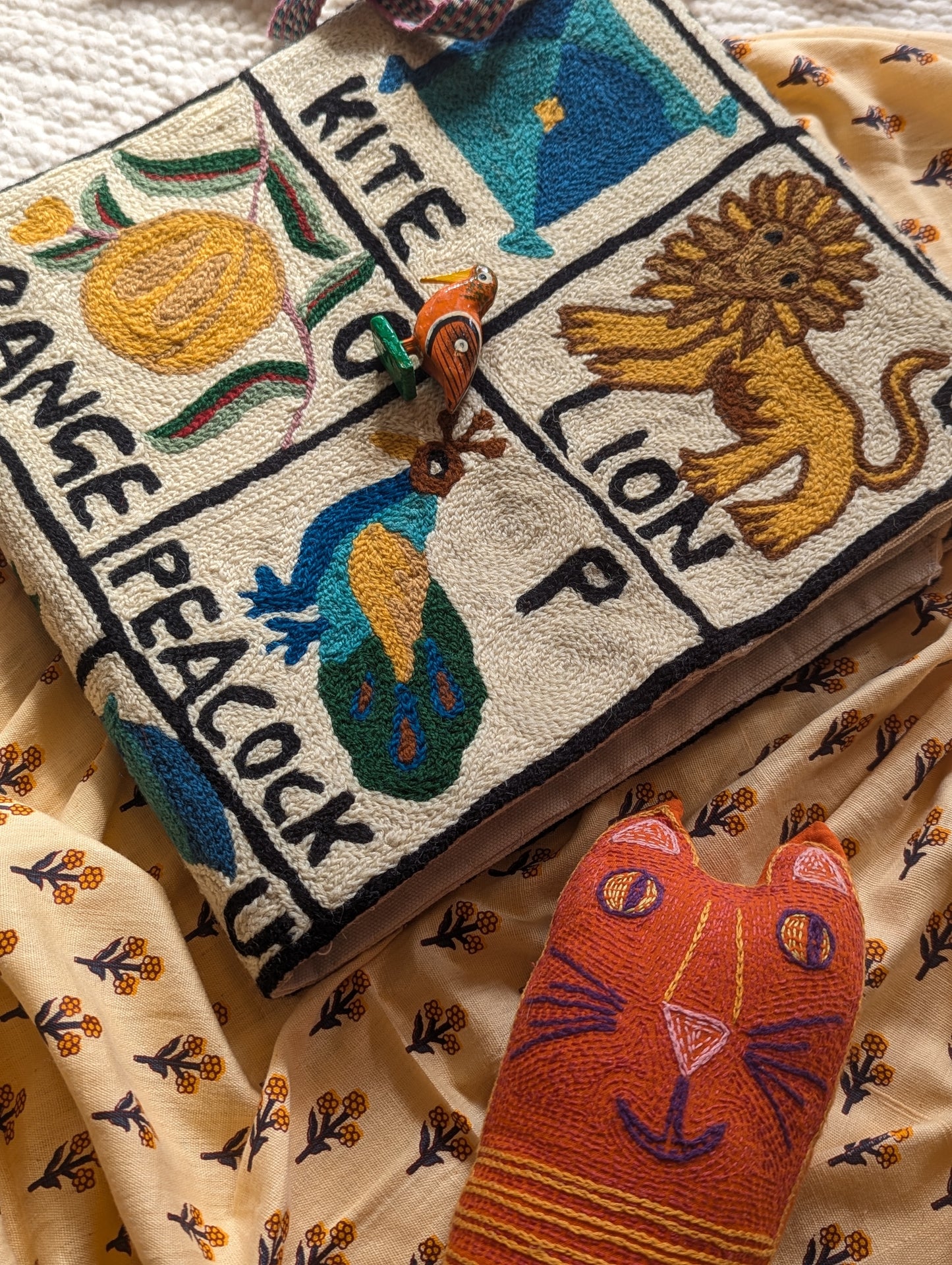 Tapestry Hand Crewel Embroidery ABC - 'Sunehri'