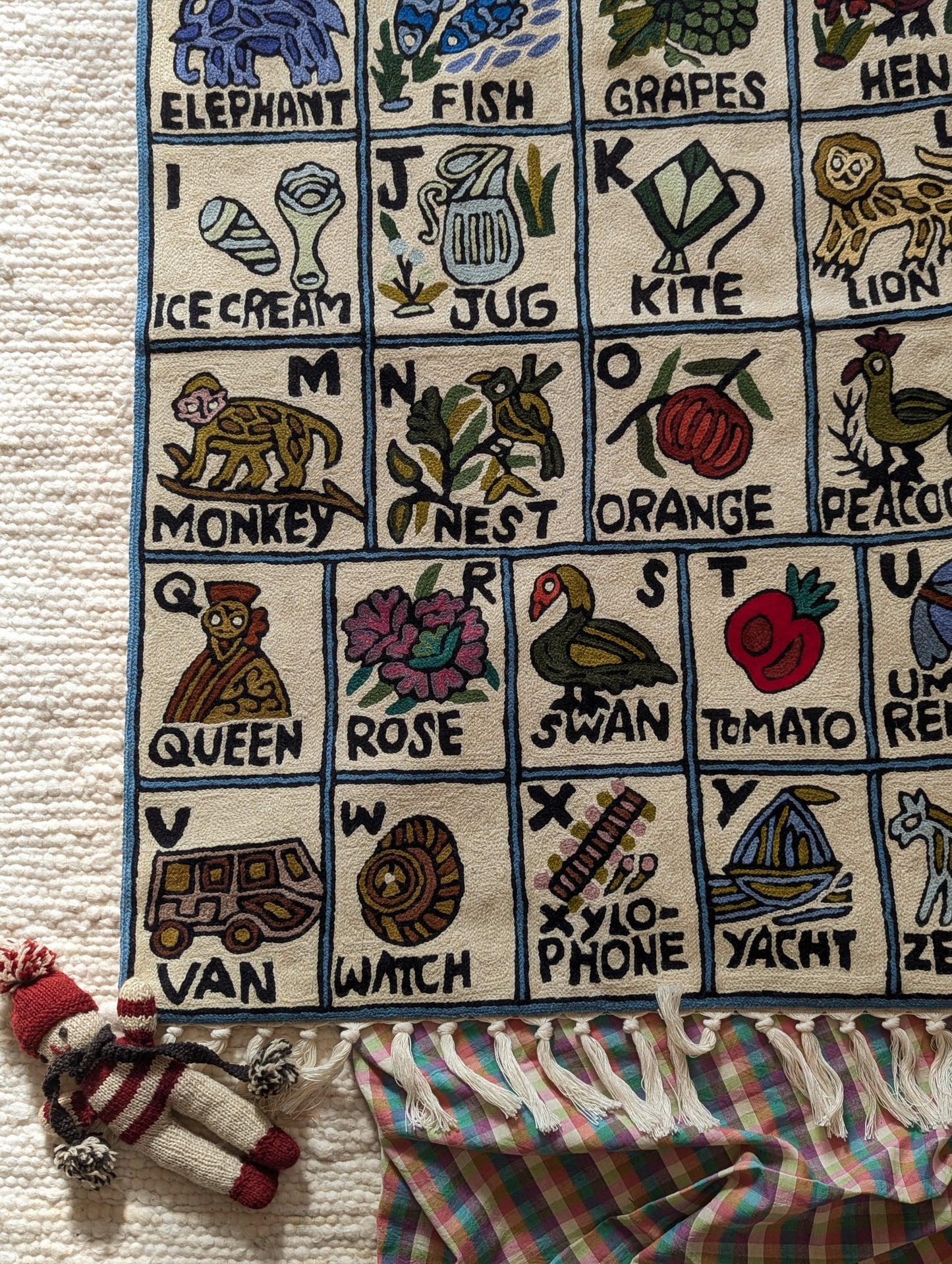 Tapestry Hand Crewel Embroidery ABC - 'Chaandi'