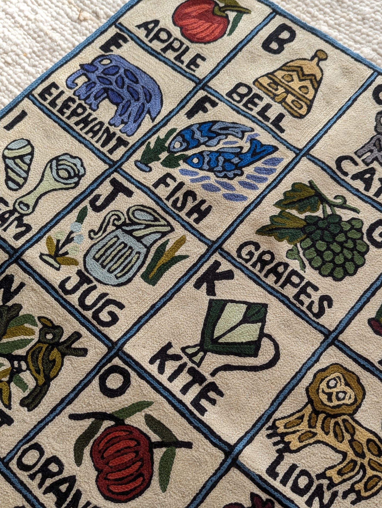 Tapestry Hand Crewel Embroidery ABC - 'Chaandi'
