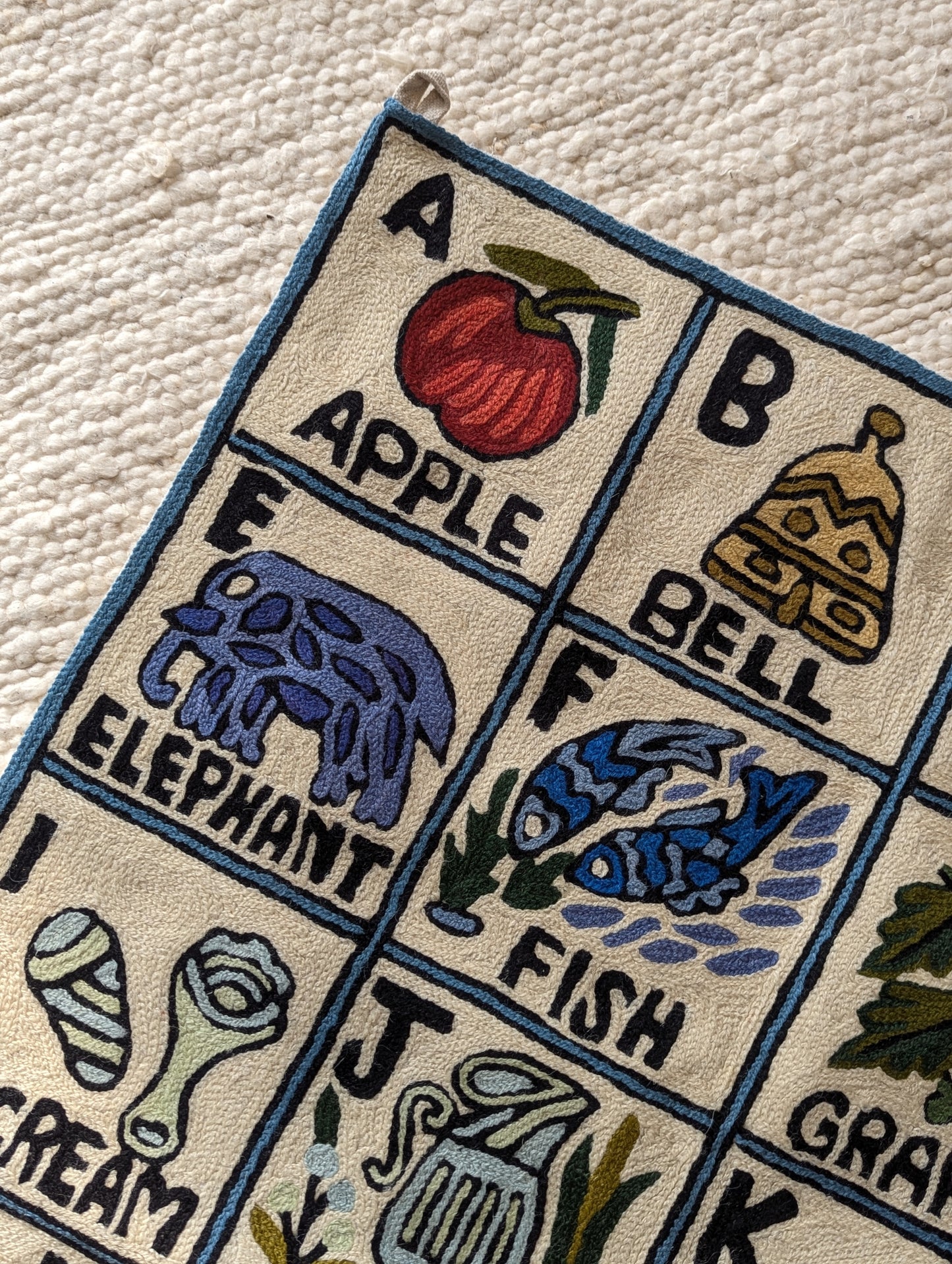 Tapestry Hand Crewel Embroidery ABC - 'Chaandi'