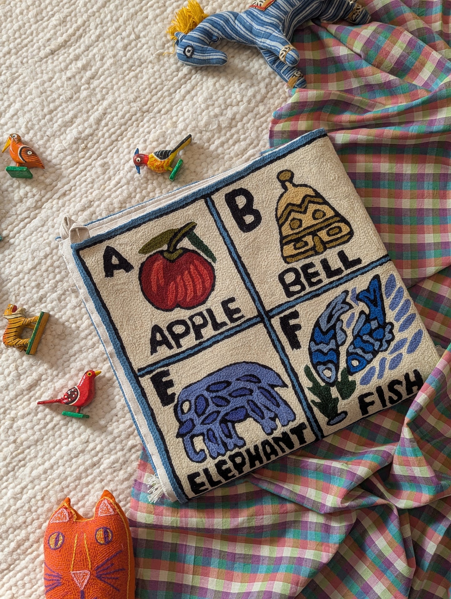 Tapestry Hand Crewel Embroidery ABC - 'Chaandi'