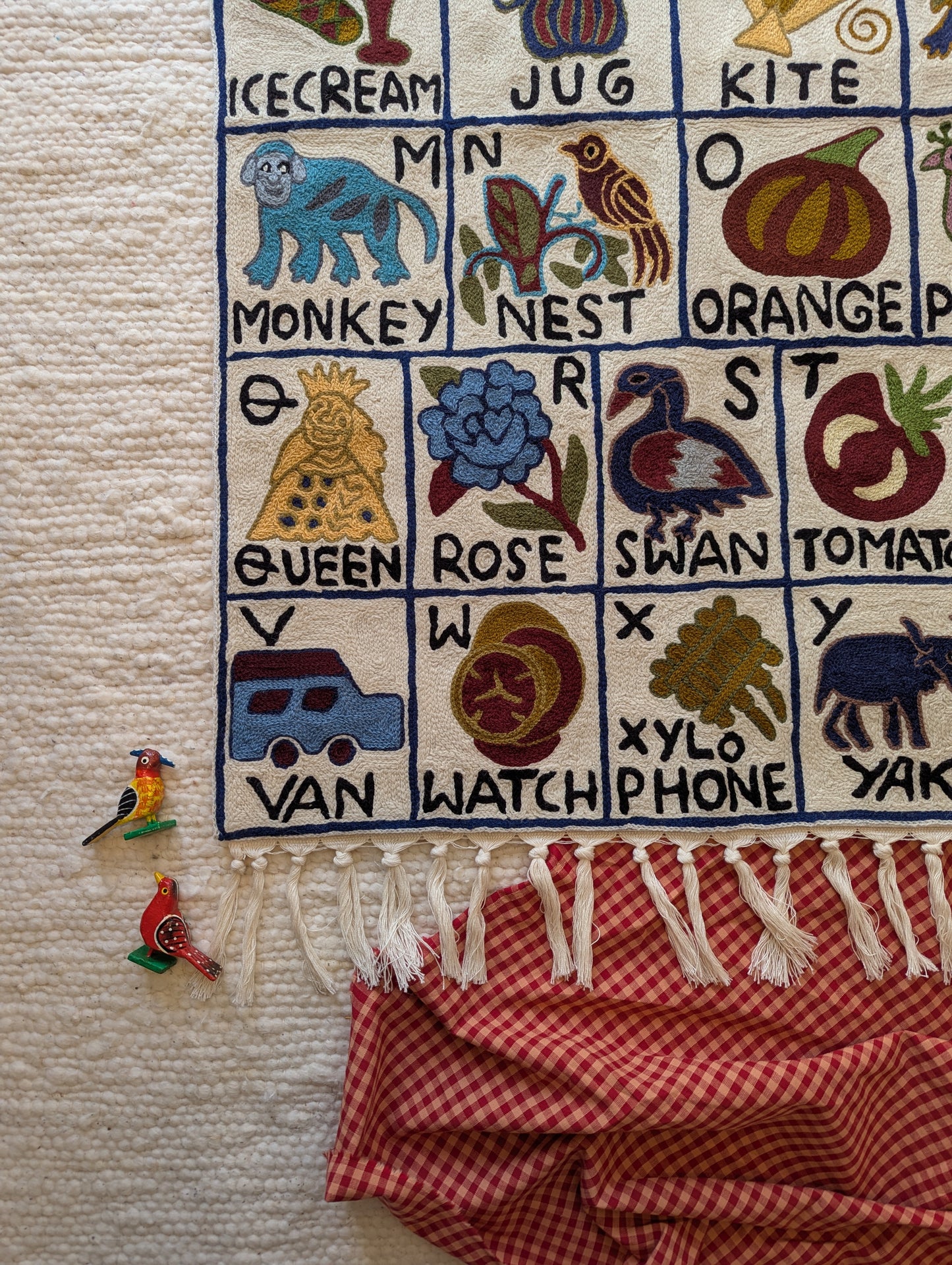 Tapestry Hand Crewel Embroidery ABC - 'Leela'