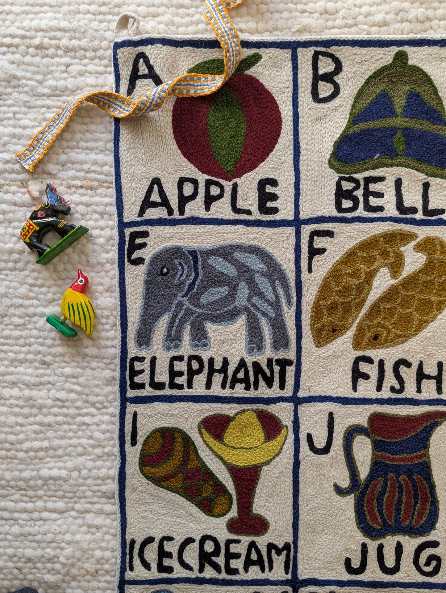 Tapestry Hand Crewel Embroidery ABC - 'Leela'
