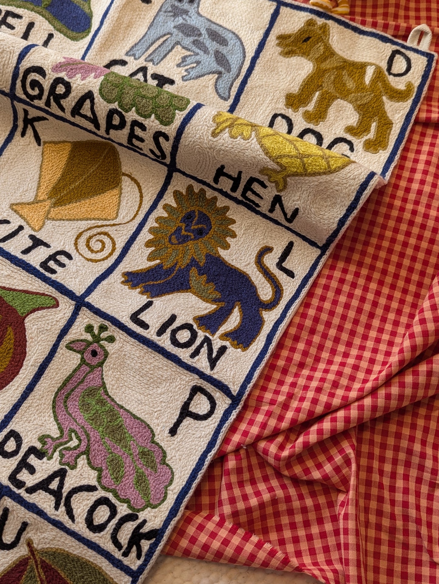 Tapestry Hand Crewel Embroidery ABC - 'Leela'