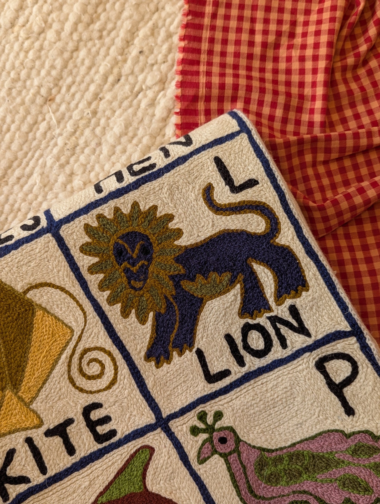 Tapestry Hand Crewel Embroidery ABC - 'Leela'