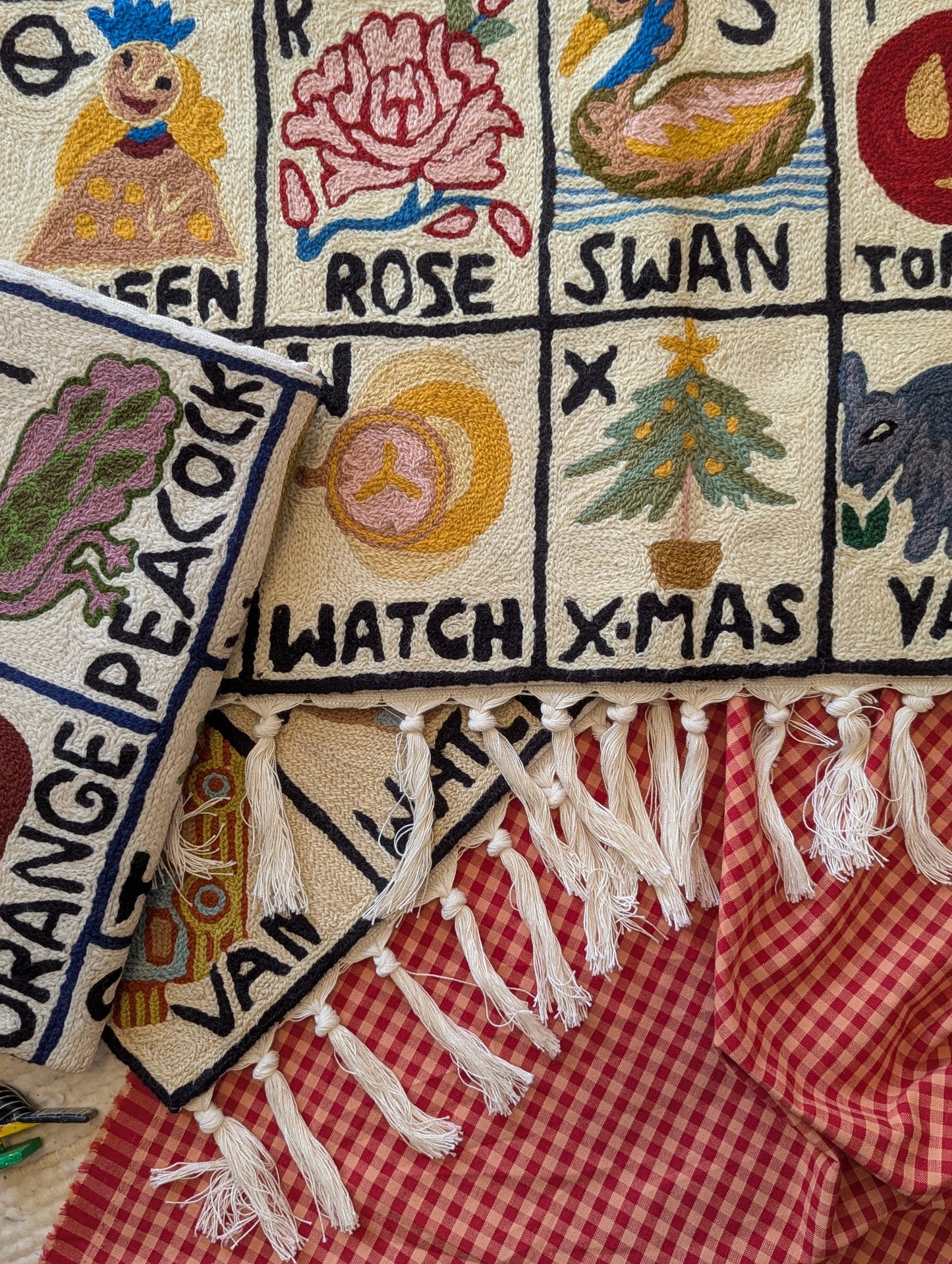 Tapestry Hand Crewel Embroidery ABC - 'Sunehri'