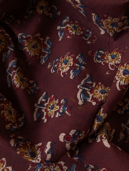 Kalamkari Fabric - Floral Boota