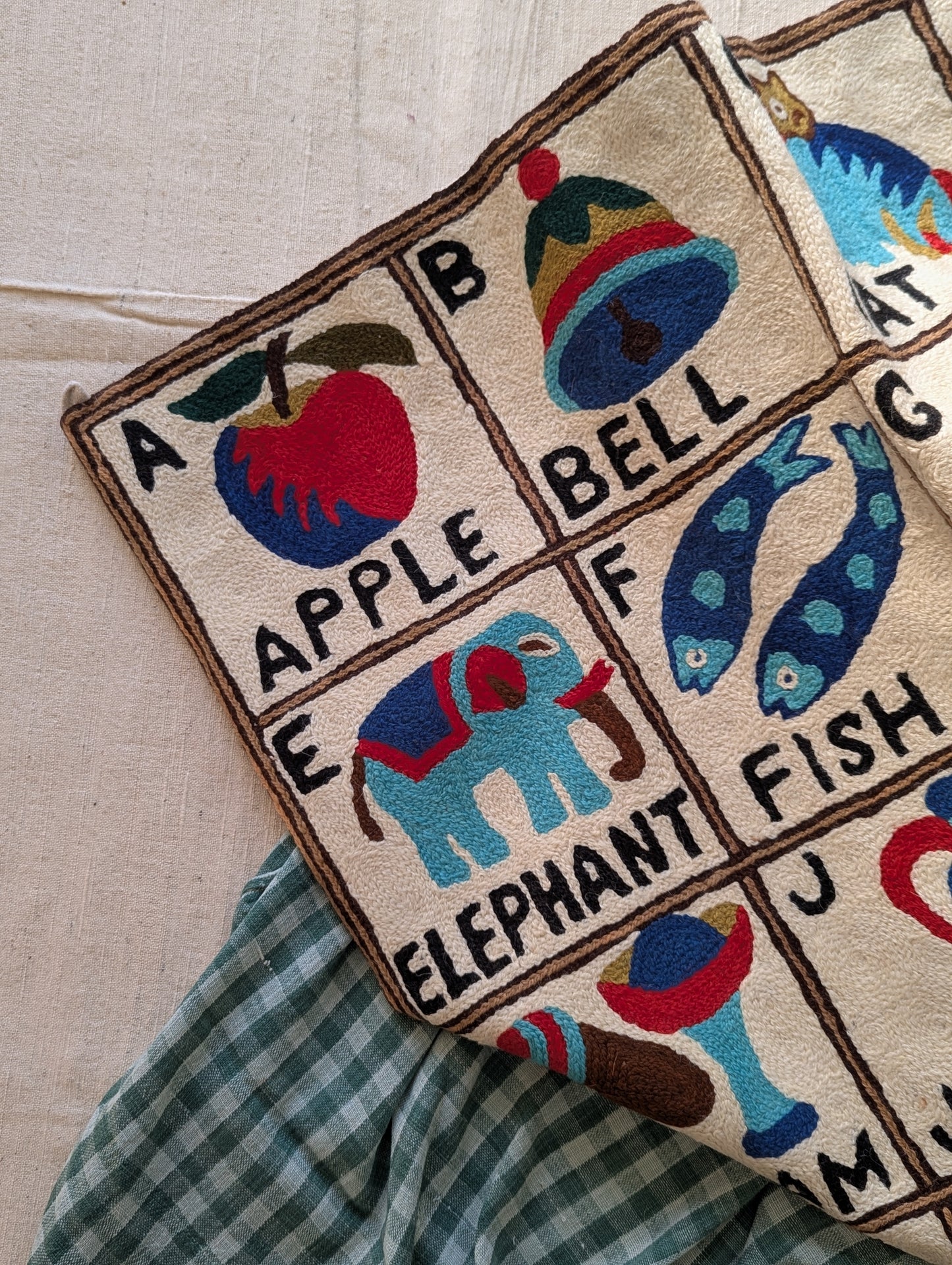 Tapestry Hand Crewel Embroidery ABC - 'Nila'