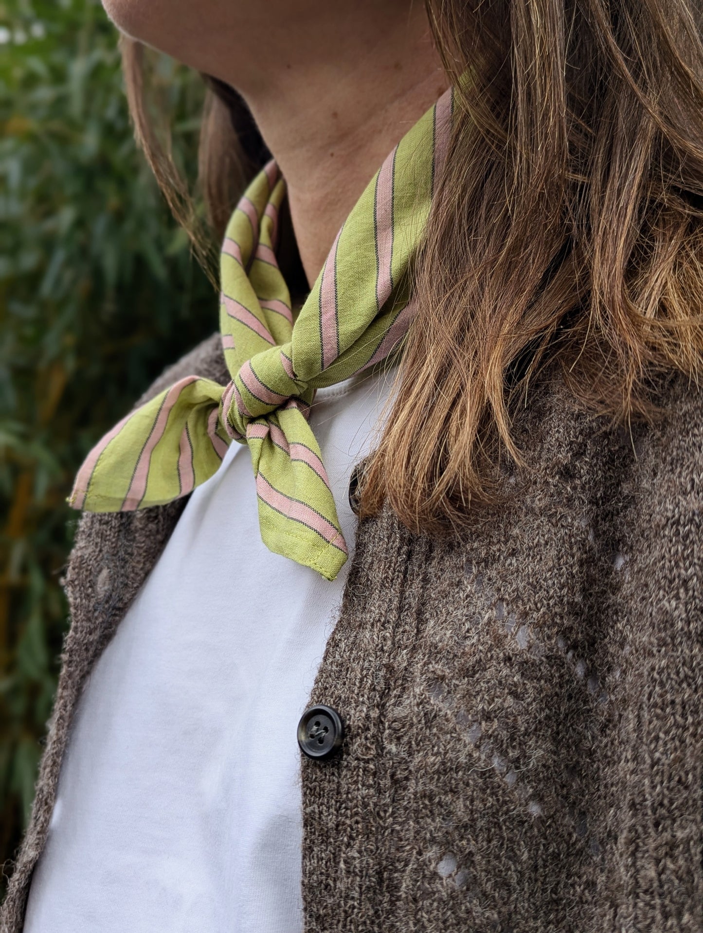 Neckerchief : Matcha Stripes