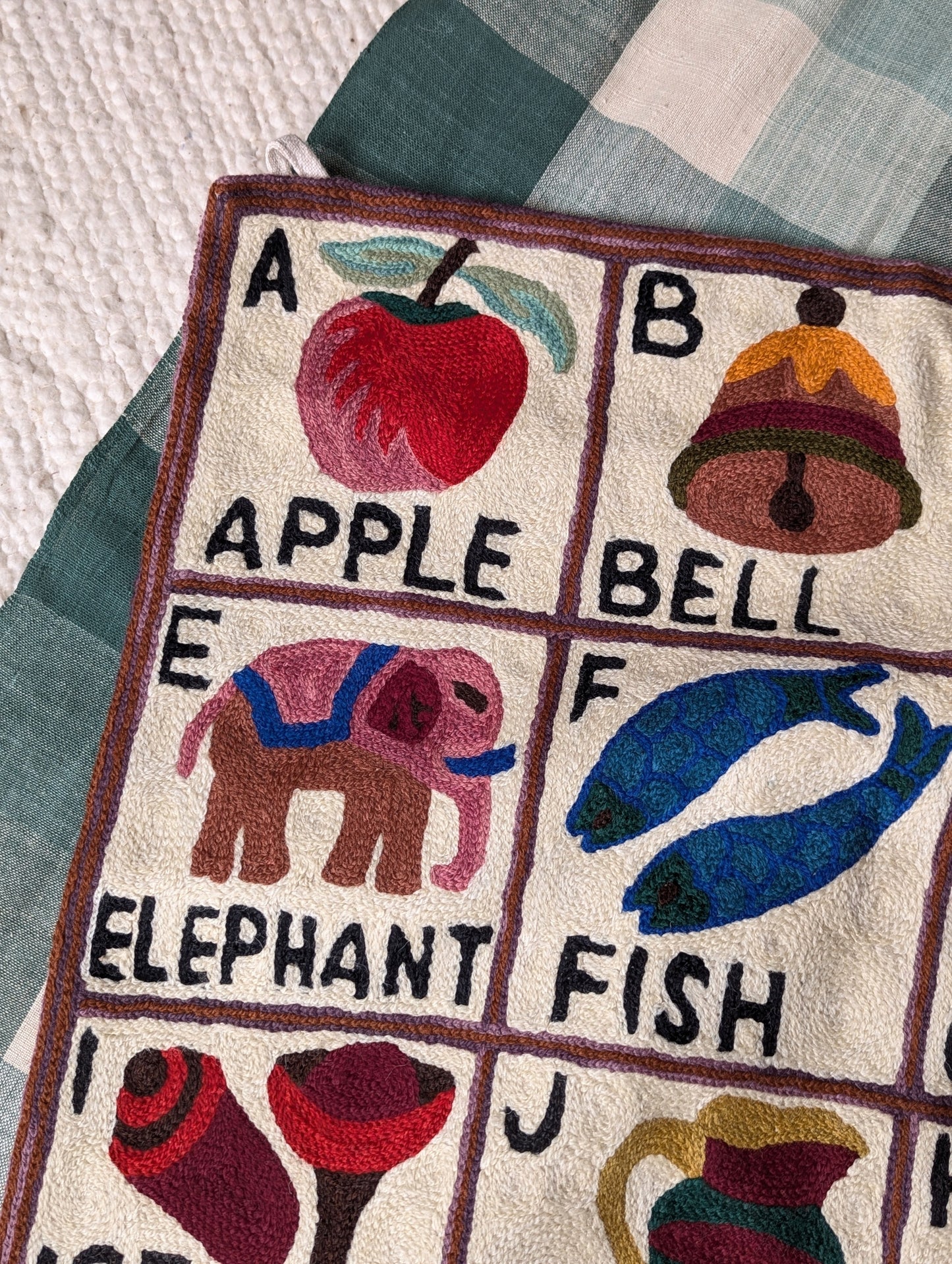 Tapestry Hand Crewel Embroidery ABC - 'Leela'