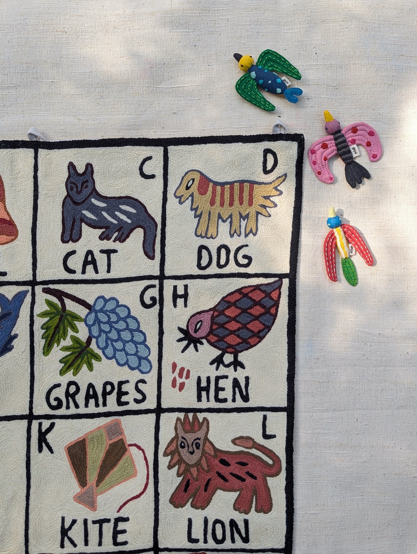 Tapestry Hand Crewel Embroidery ABC - 'Leela'