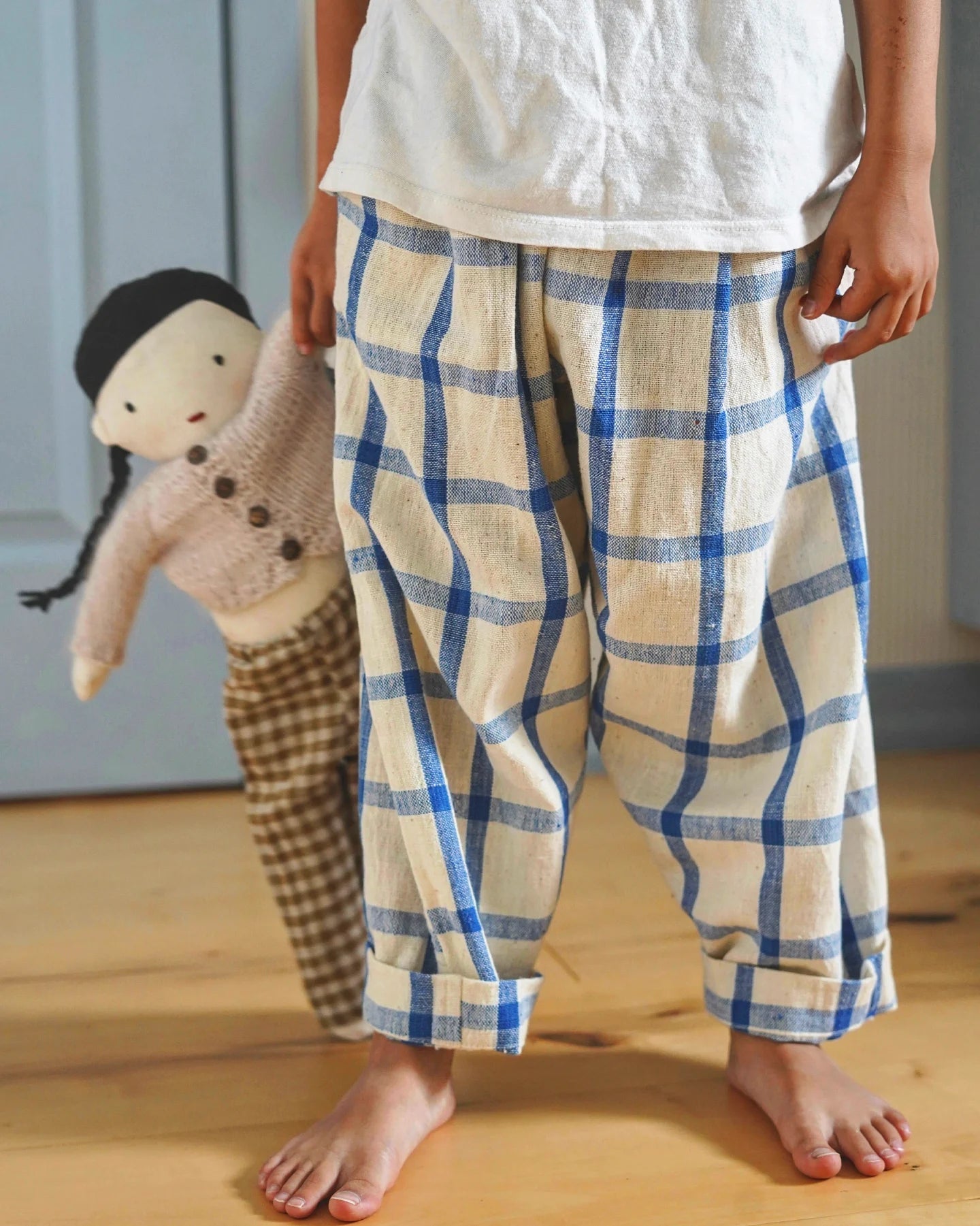 NEW Windowpane Checks Kurma Kids Trousers