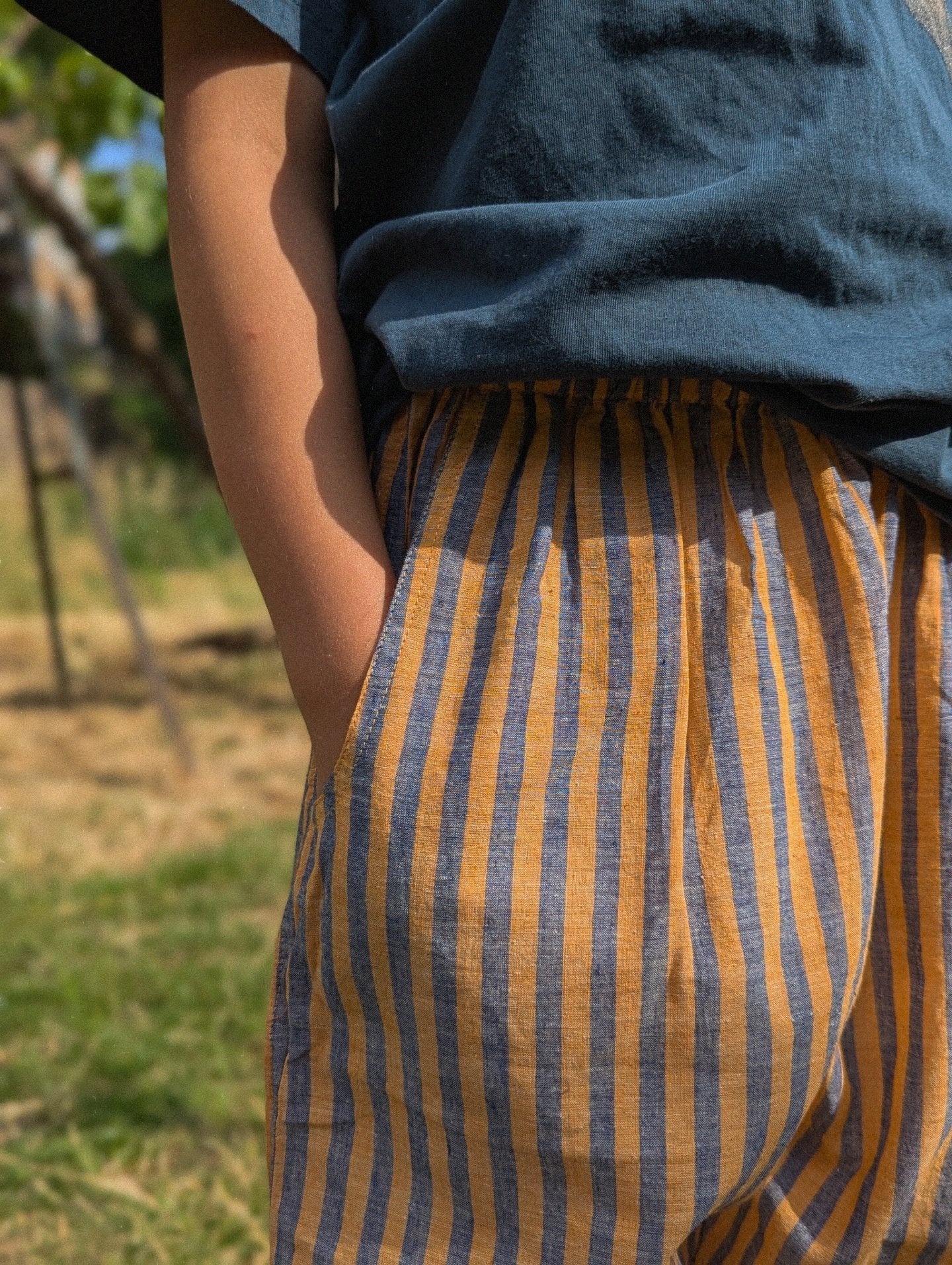 Kesar Stripes Kurma Kids Trousers