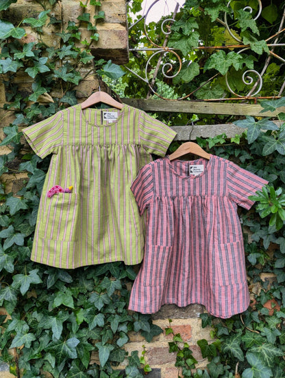 Kulfi Stripes Kurma Kids Dresses