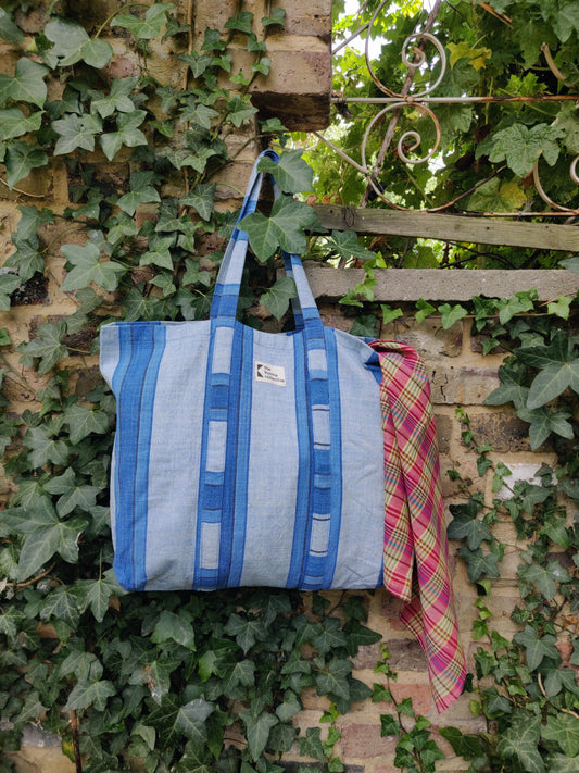 Everyday Bags - Cobalt  Blue Stripes