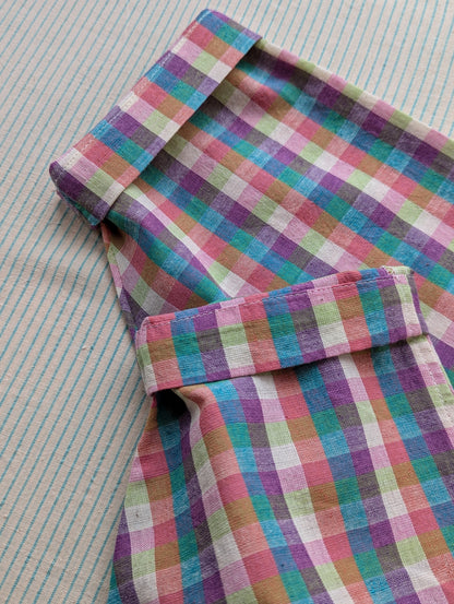 Summer Berry Checks Kurma Kids Trousers