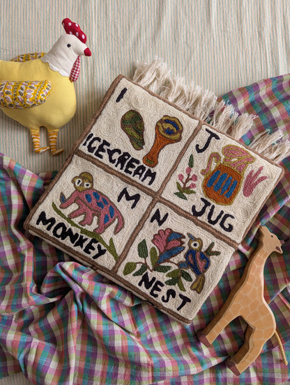 Tapestry Hand Crewel Embroidery ABC - 'Bhuri'