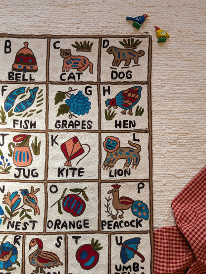 Tapestry Hand Crewel Embroidery ABC - 'Nila'