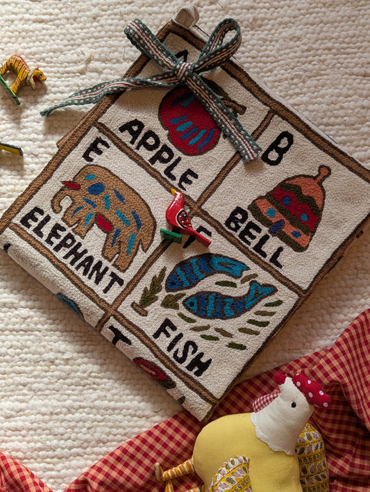 Tapestry Hand Crewel Embroidery ABC - 'Nila'