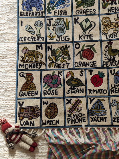 Tapestry Hand Crewel Embroidery ABC - 'Chaandi'