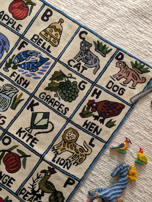 Tapestry Hand Crewel Embroidery ABC - 'Chaandi'
