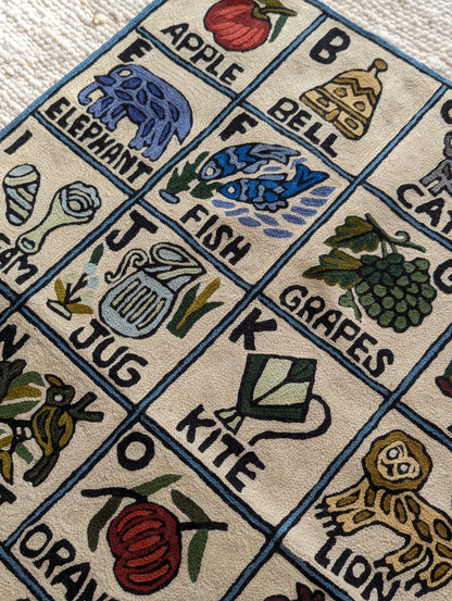Tapestry Hand Crewel Embroidery ABC - 'Chaandi'