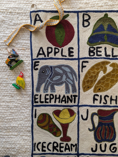 Tapestry Hand Crewel Embroidery ABC - 'Leela'