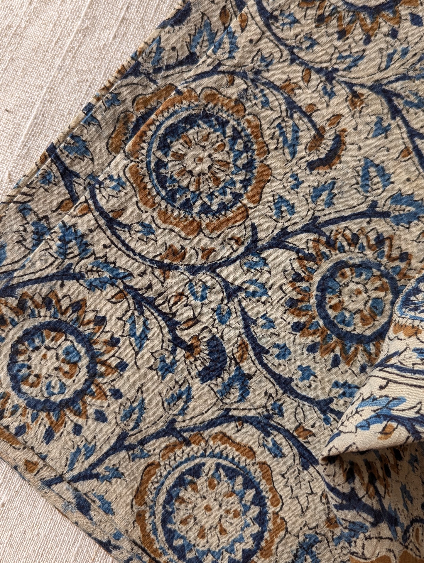 Kalamkari Fabric - Floral Jaali