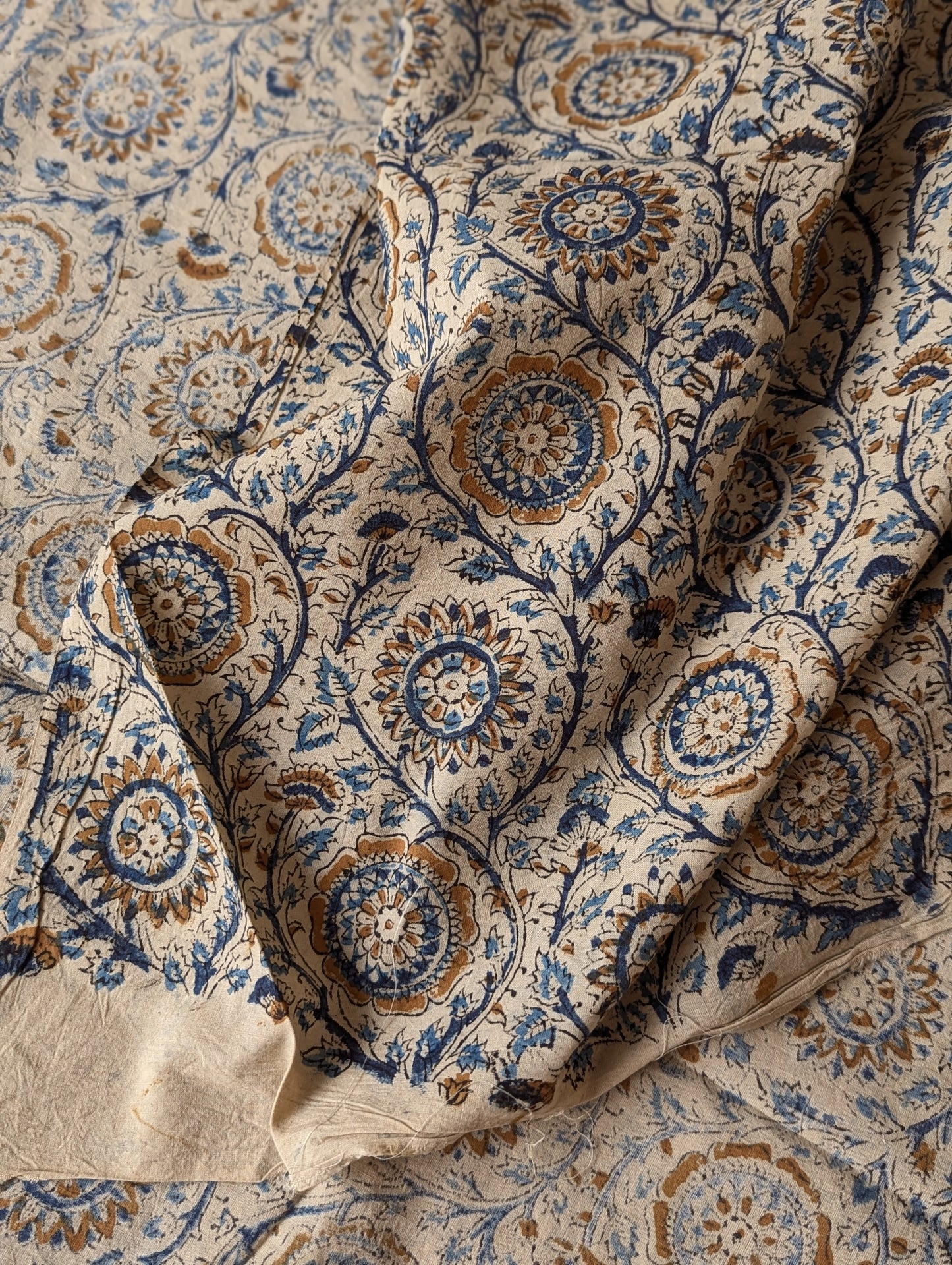 Kalamkari Fabric - Floral Jaali