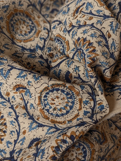 Kalamkari Fabric - Floral Jaali