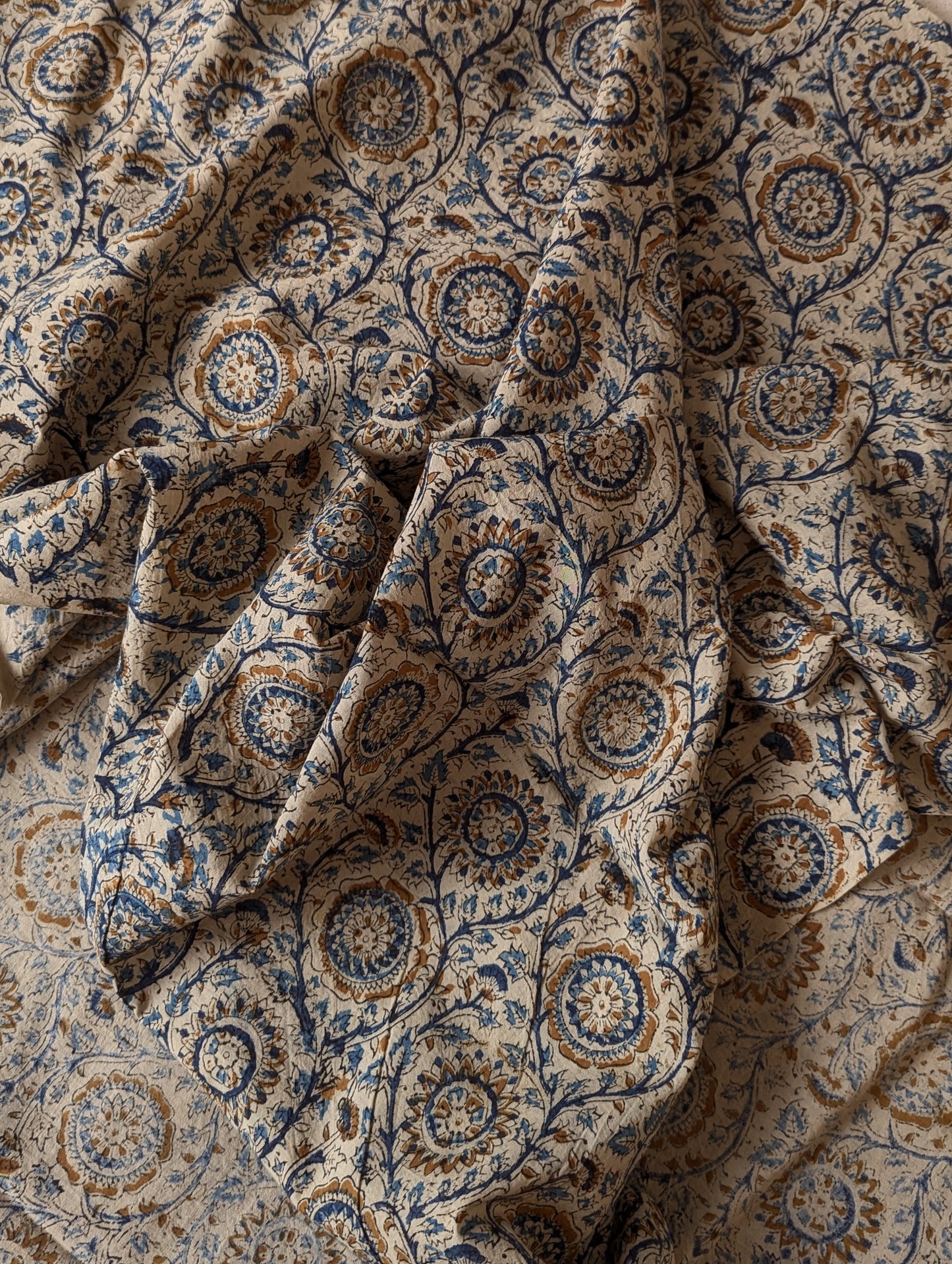 Kalamkari Fabric - Floral Jaali