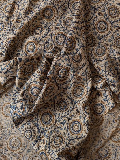 Kalamkari Fabric - Floral Jaali