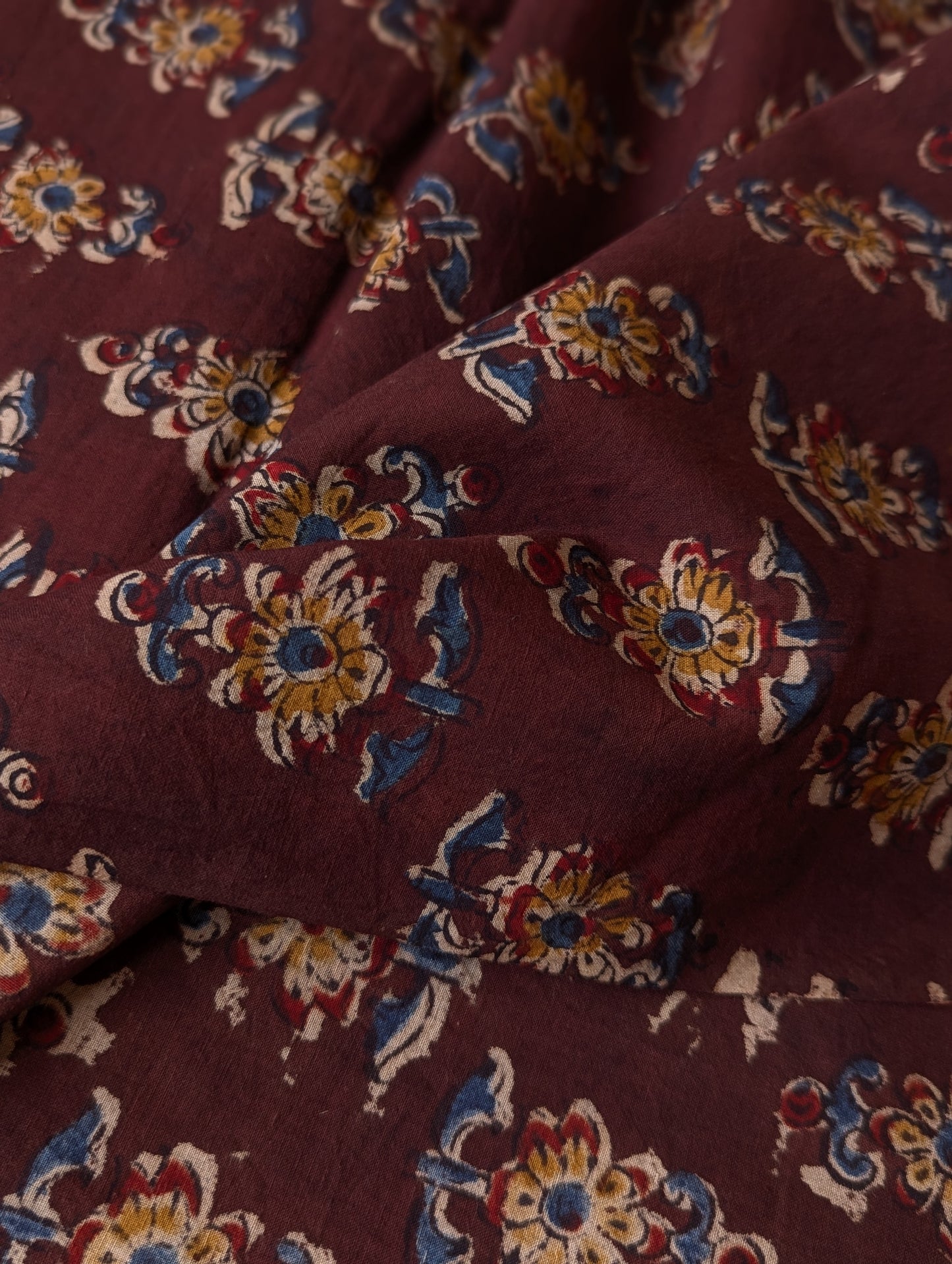 Kalamkari Fabric - Floral Boota