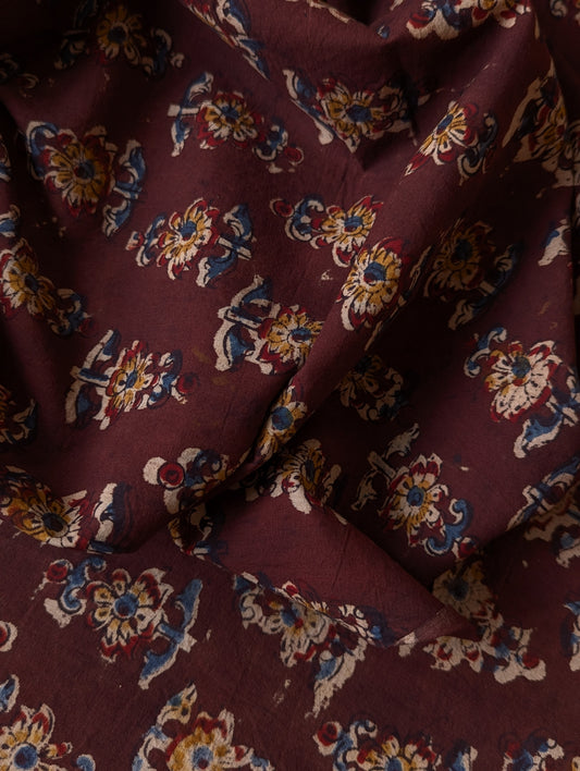 Kalamkari Fabric - Floral Boota