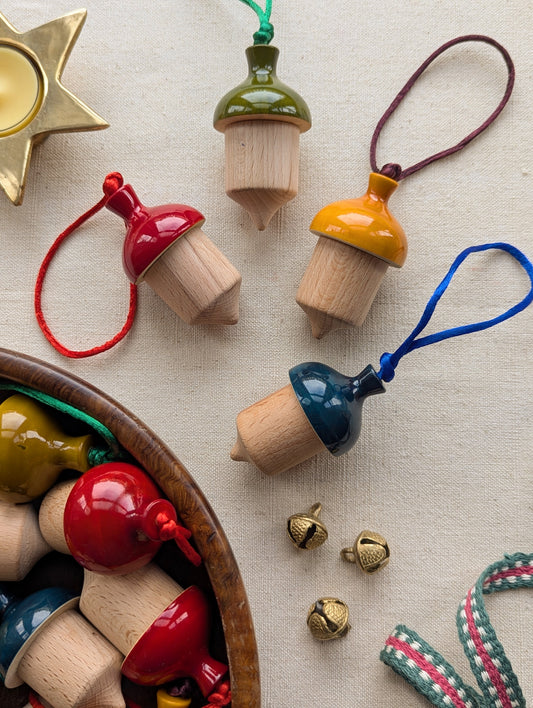 Wooden Acorn Hangings