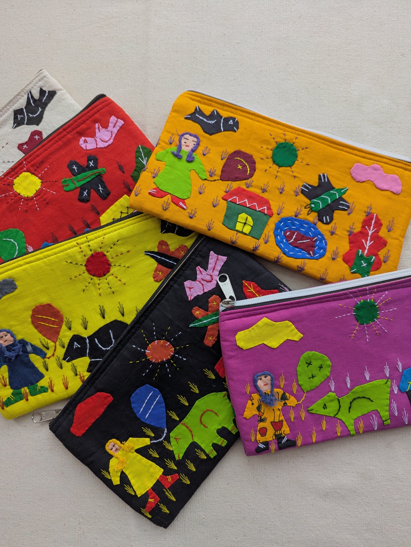 Applique pouches