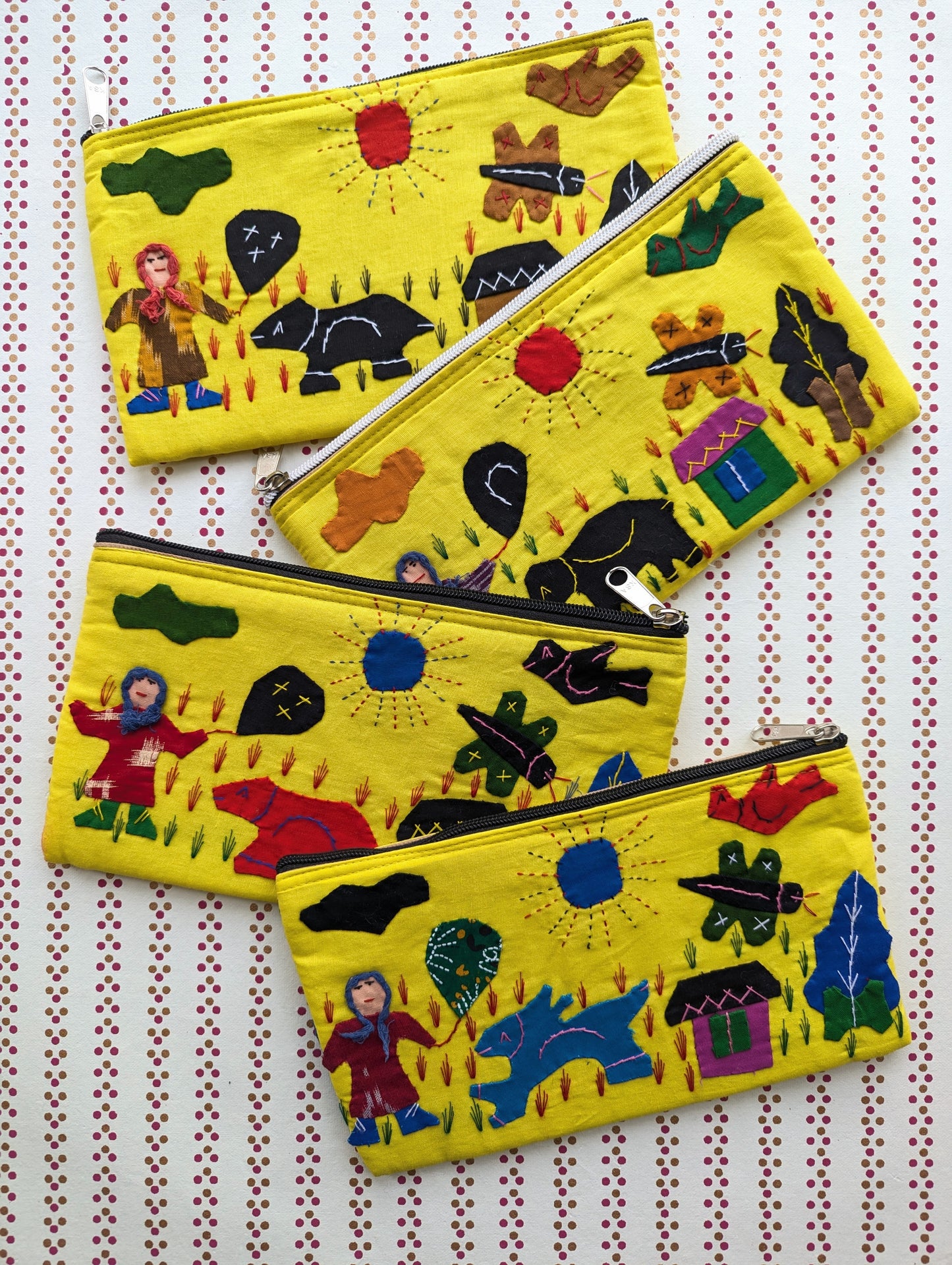 Applique pouches