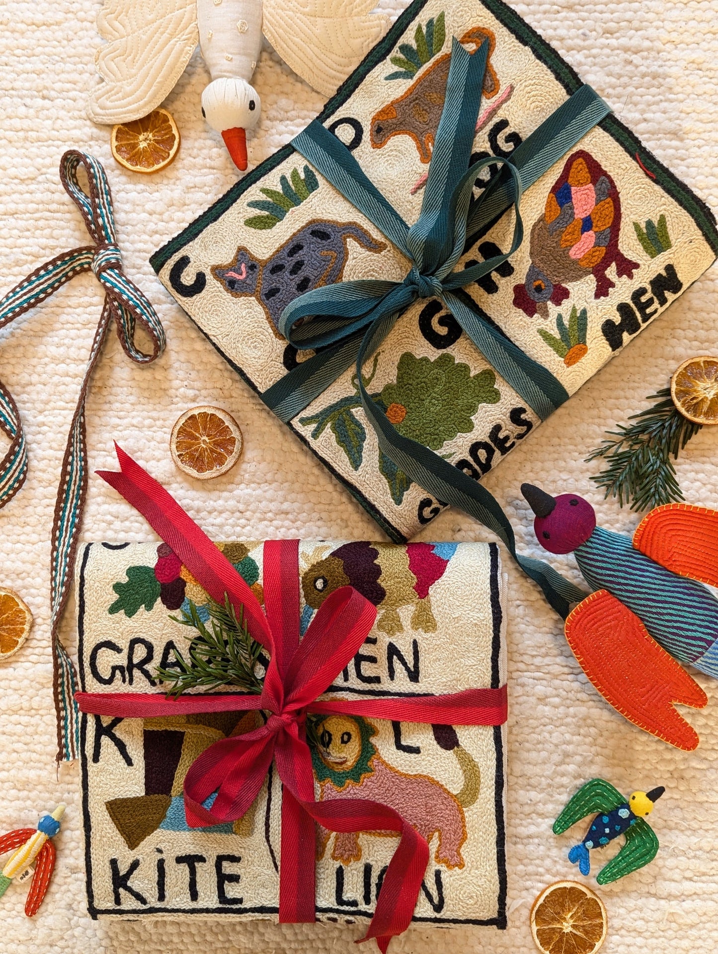 Tapestry Hand Crewel Embroidery ABC - 'Gulal'