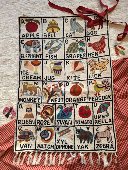 Tapestry Hand Crewel Embroidery ABC - 'Sunehri'