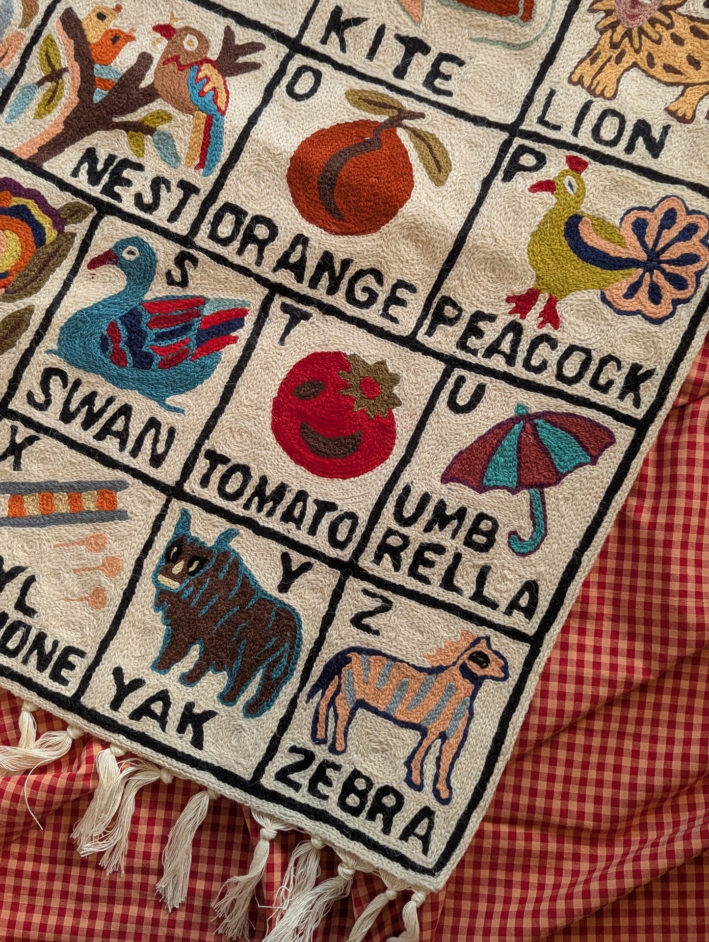 Tapestry Hand Crewel Embroidery ABC - 'Sunehri'