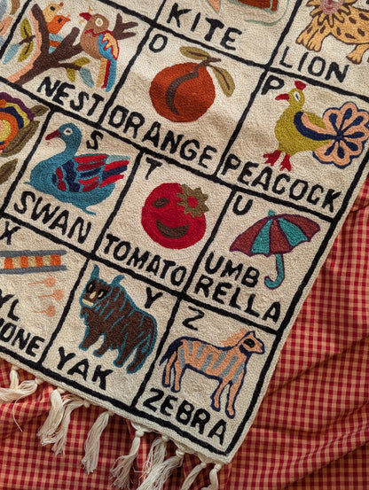 Tapestry Hand Crewel Embroidery ABC - 'Sunehri'