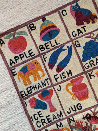 Tapestry Hand Crewel Embroidery ABC - 'Leela'