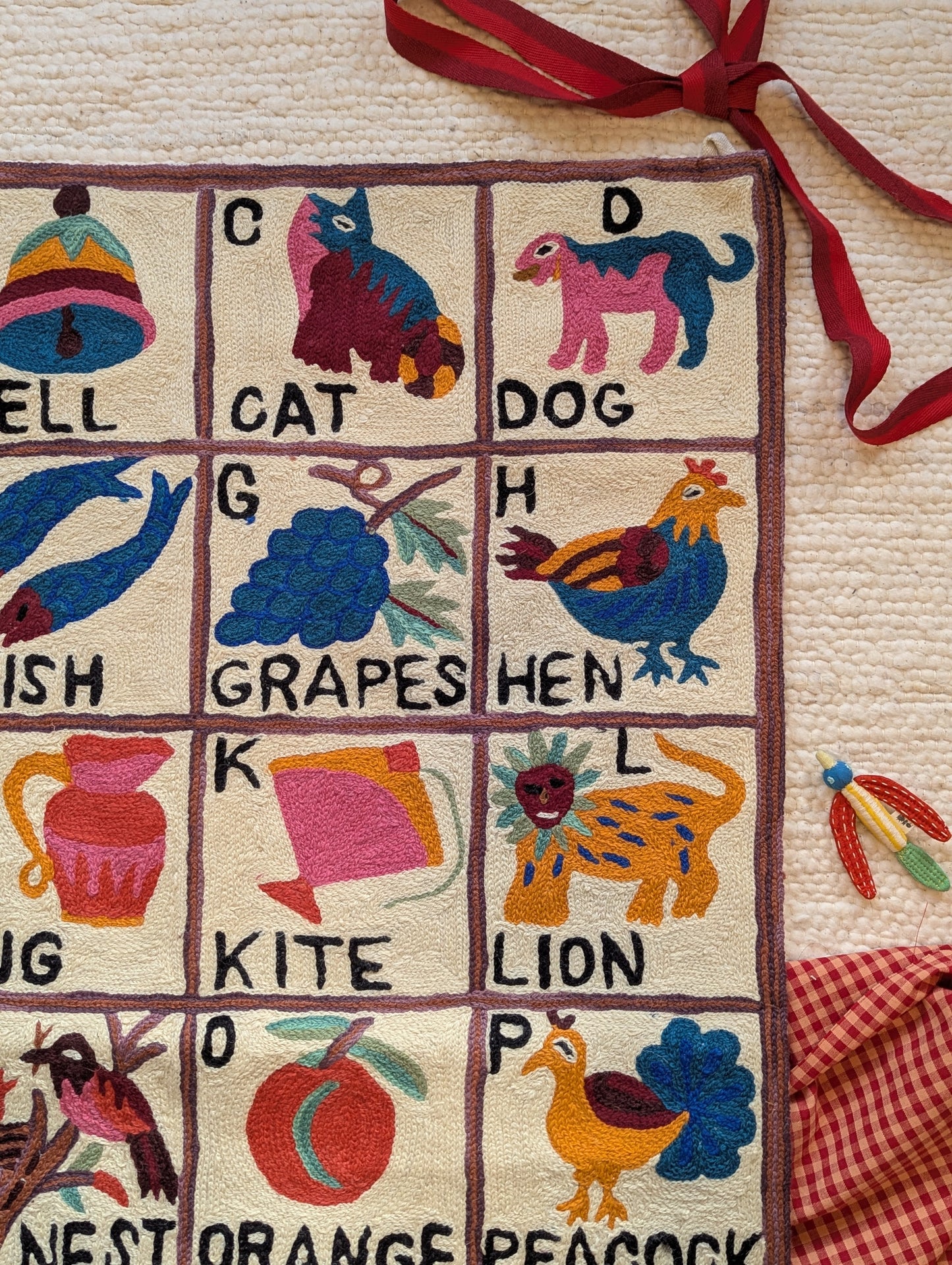 Tapestry Hand Crewel Embroidery ABC - 'Leela'